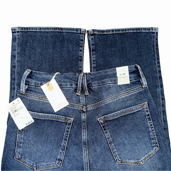NWT Good American Good Legs Cropped Mini Boot Jeans Size 6/28 Retail $145 - Picture 5 of 6